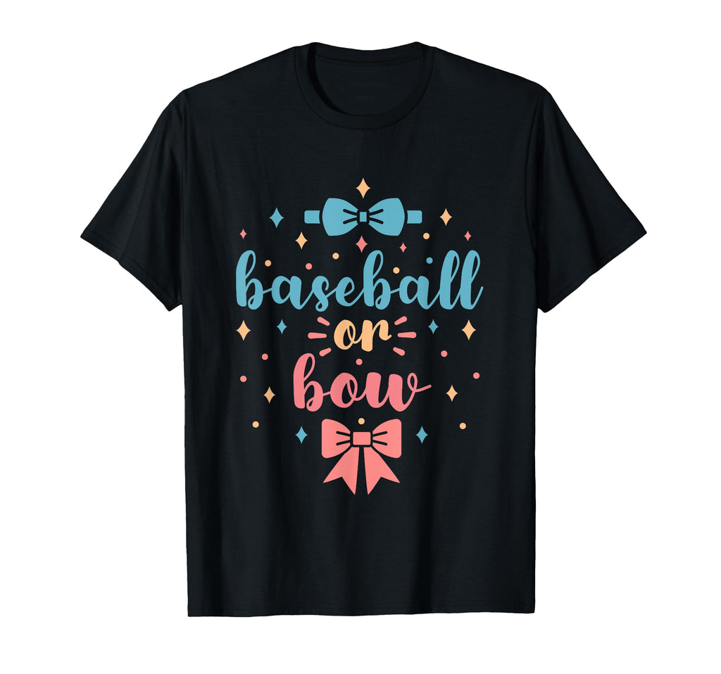 Baseball Or Bow Gender Reveal Future T-Shirt - Custom Art Print Unisex - T-Shirt, Sweatshirt, Hoodie