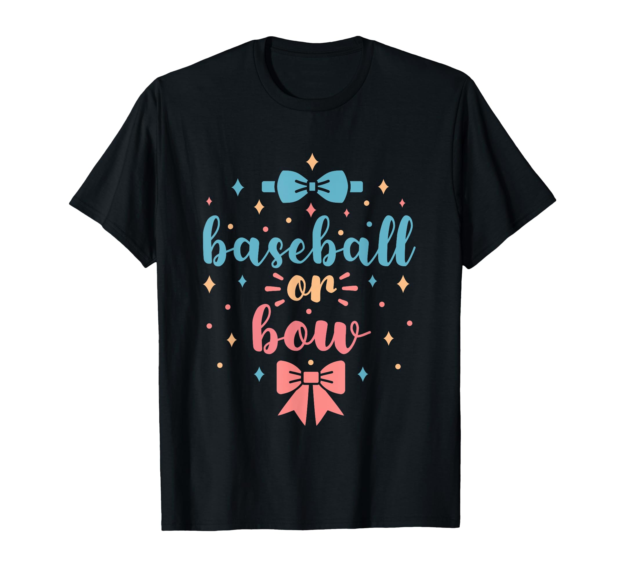 Baseball Or Bow Gender Reveal Future T-Shirt - Custom Art Print Unisex - T-Shirt, Sweatshirt, Hoodie