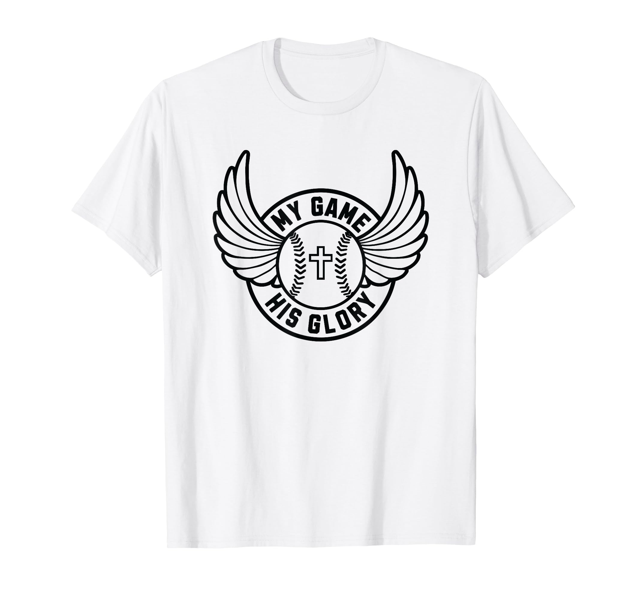 My Game His Glory Faith Based Baseball T-Shirt - Minimalist Print Men Women - T-Shirt, Sweatshirt, Hoodie