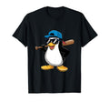 Penguin Baseball Panda Playing T-Shirt - Novelty Apparel Men Women - T-Shirt, Sweatshirt, Hoodie