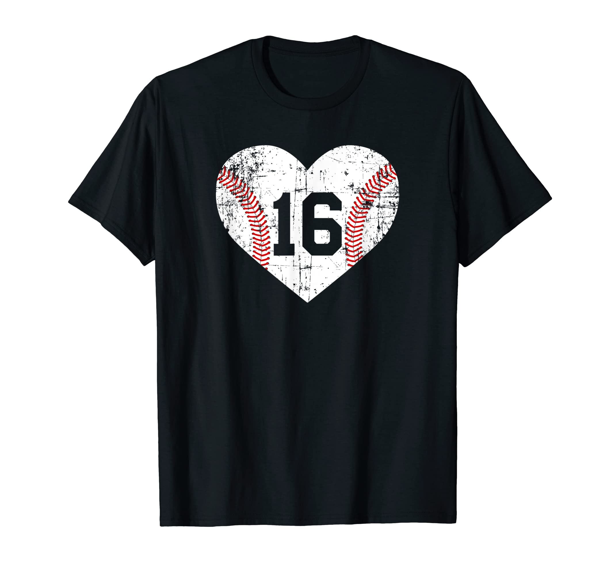 Baseball 16 Jersey Number T-Shirt - Graphic Print for Adults - T-Shirt, Sweatshirt, Hoodie