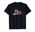 Poz Varsity Distressed Throwback T-Shirt - Graphic Print for Adults - T-Shirt, Sweatshirt, Hoodie