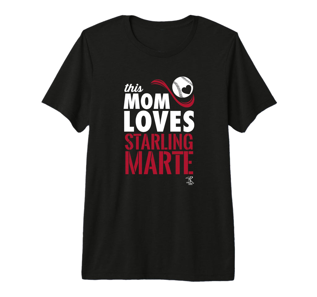 Starling Marte This Mom Loves Tri T-Shirt - Casual Everyday Wear Unisex - T-Shirt, Sweatshirt, Hoodie