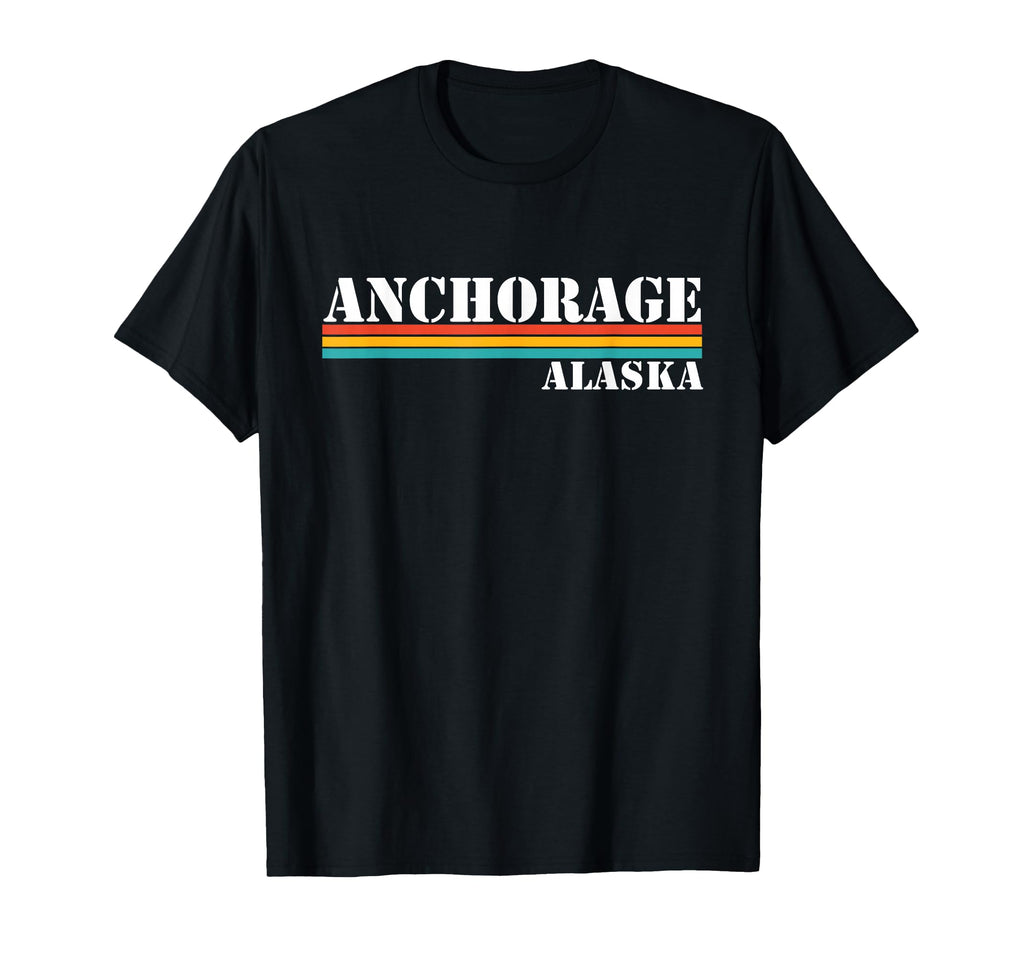 Anchorage Alaska Stripes T-Shirt - Trendy Graphic Men Women - T-Shirt, Sweatshirt, Hoodie