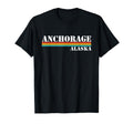 Anchorage Alaska Stripes T-Shirt - Trendy Graphic Men Women - T-Shirt, Sweatshirt, Hoodie