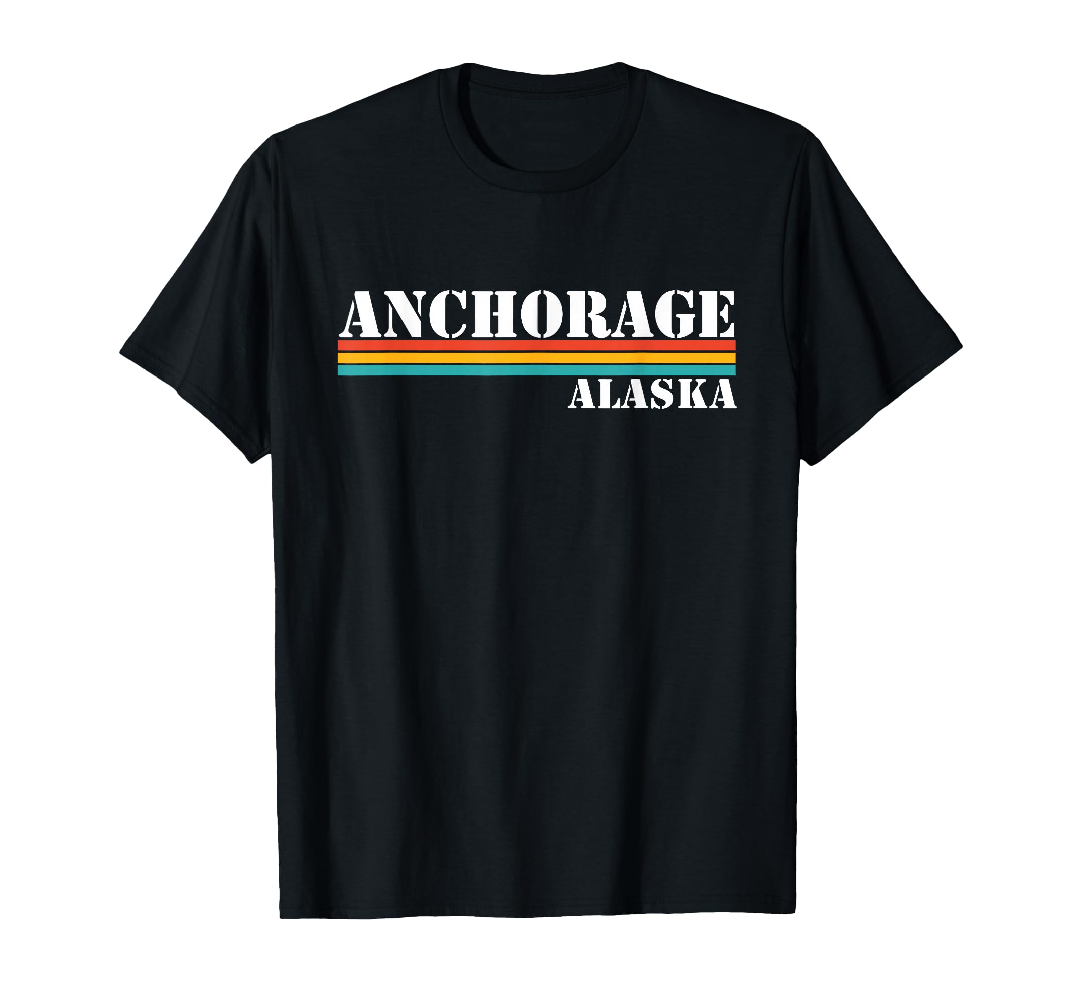 Anchorage Alaska Stripes T-Shirt - Trendy Graphic Men Women - T-Shirt, Sweatshirt, Hoodie