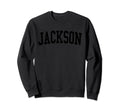 Jackson Ms Distressed Black Varsity Sweatshirt - Trendy Graphic for Adults - T-Shirt, Sweatshirt, Hoodie