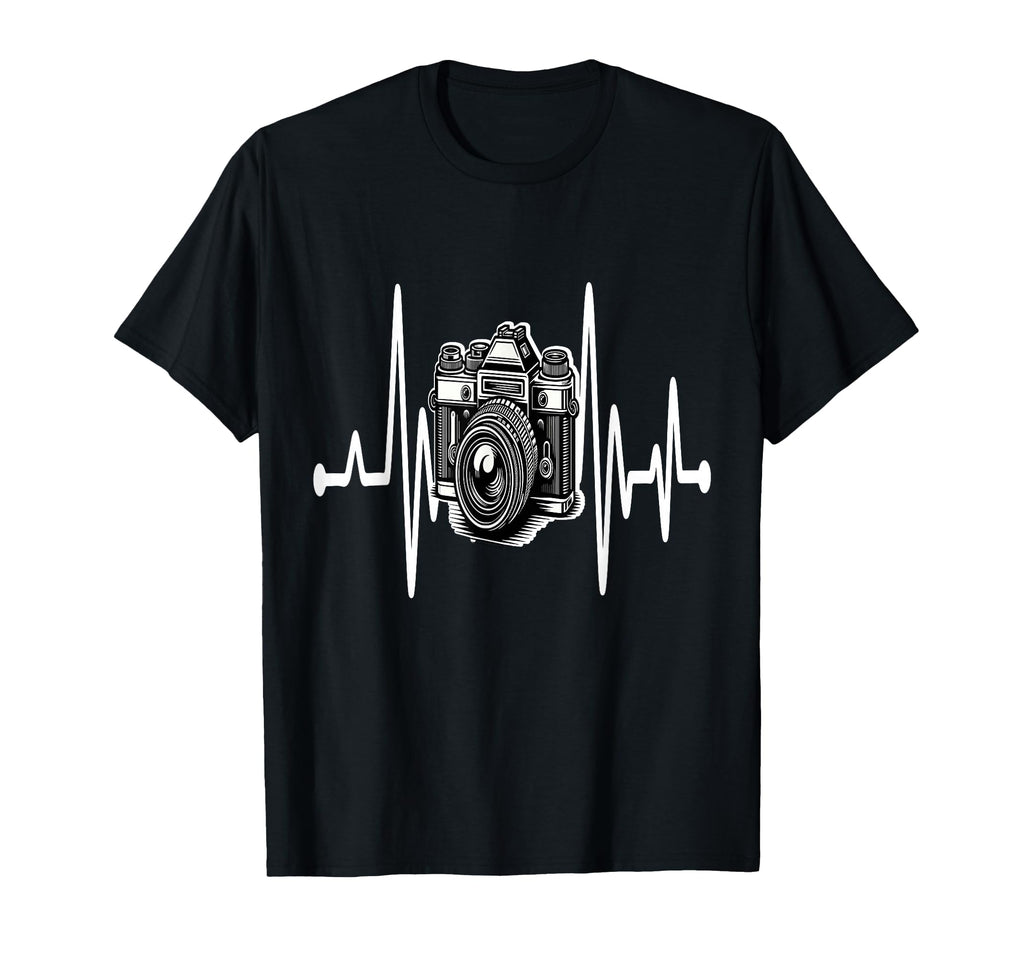 Womens Funny Camera Heartbeat T-Shirt - Unique Graphic for Adults - T-Shirt, Sweatshirt, Hoodie