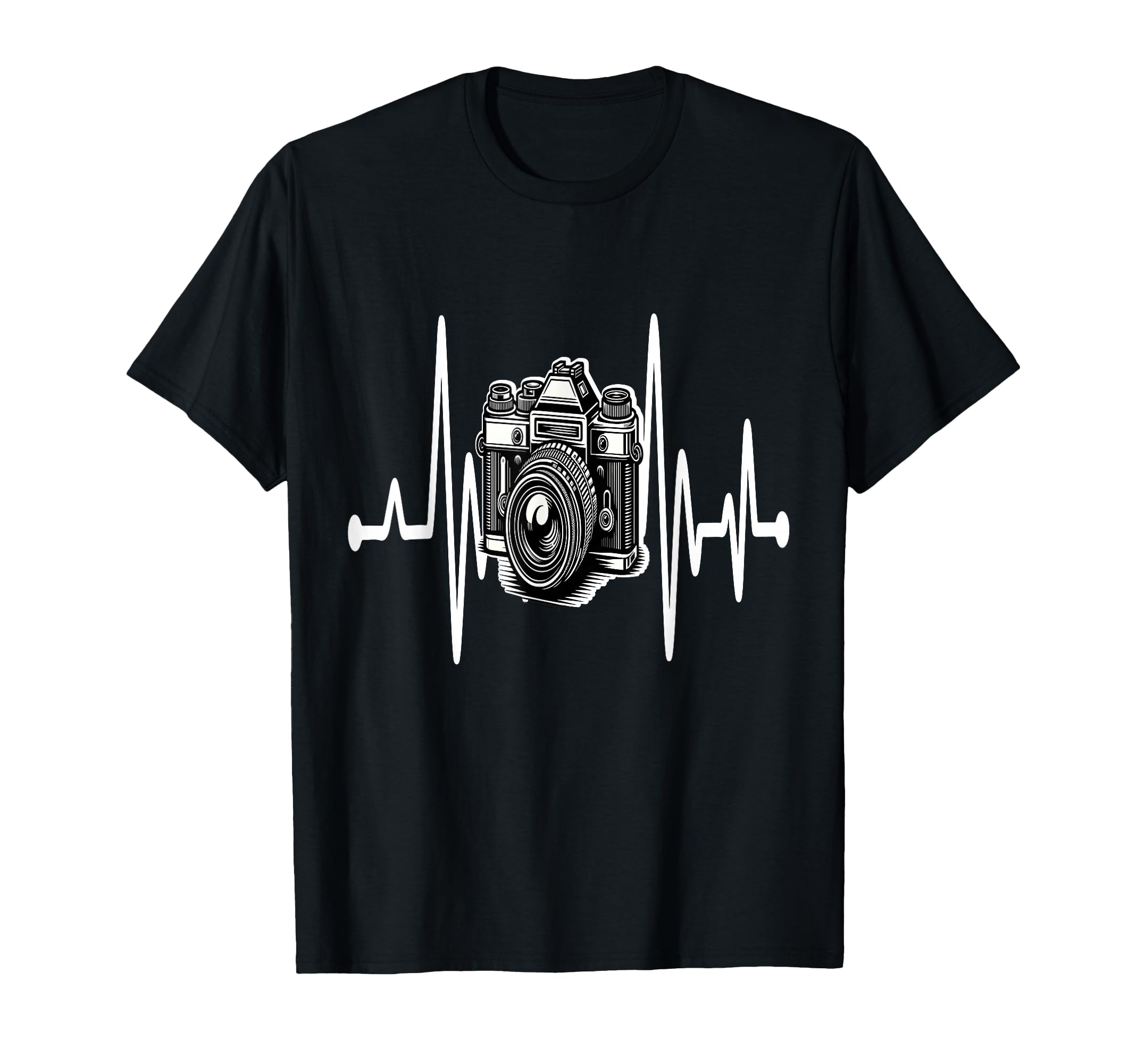 Womens Funny Camera Heartbeat T-Shirt - Unique Graphic for Adults - T-Shirt, Sweatshirt, Hoodie