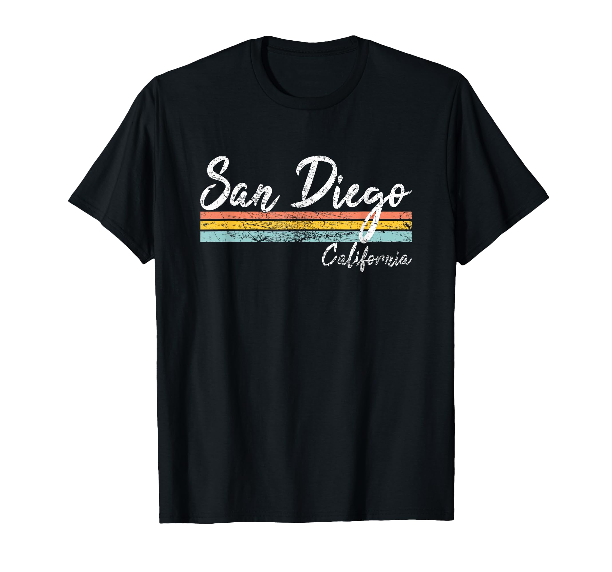 San Diego California Distressed T-Shirt - Novelty Apparel for Adults - T-Shirt, Sweatshirt, Hoodie