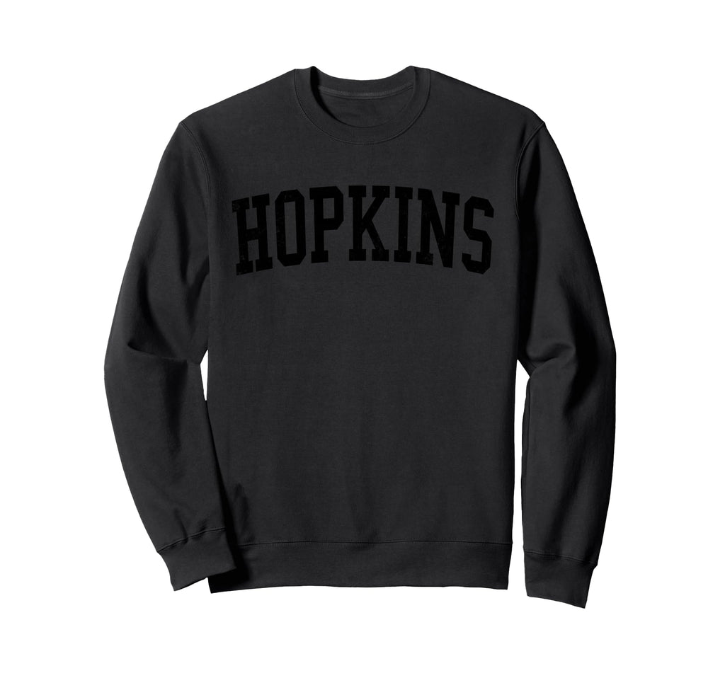 Hopkins Mn Distressed Black Sweatshirt - Aesthetic Graphic for Adults - T-Shirt, Sweatshirt, Hoodie