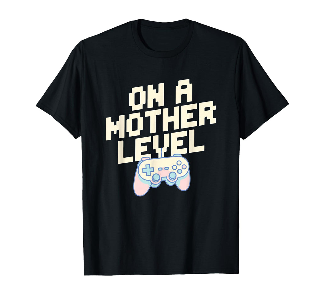 Mother Level Gamer Mom Gaming T-Shirt - Minimalist Print Men Women - T-Shirt, Sweatshirt, Hoodie