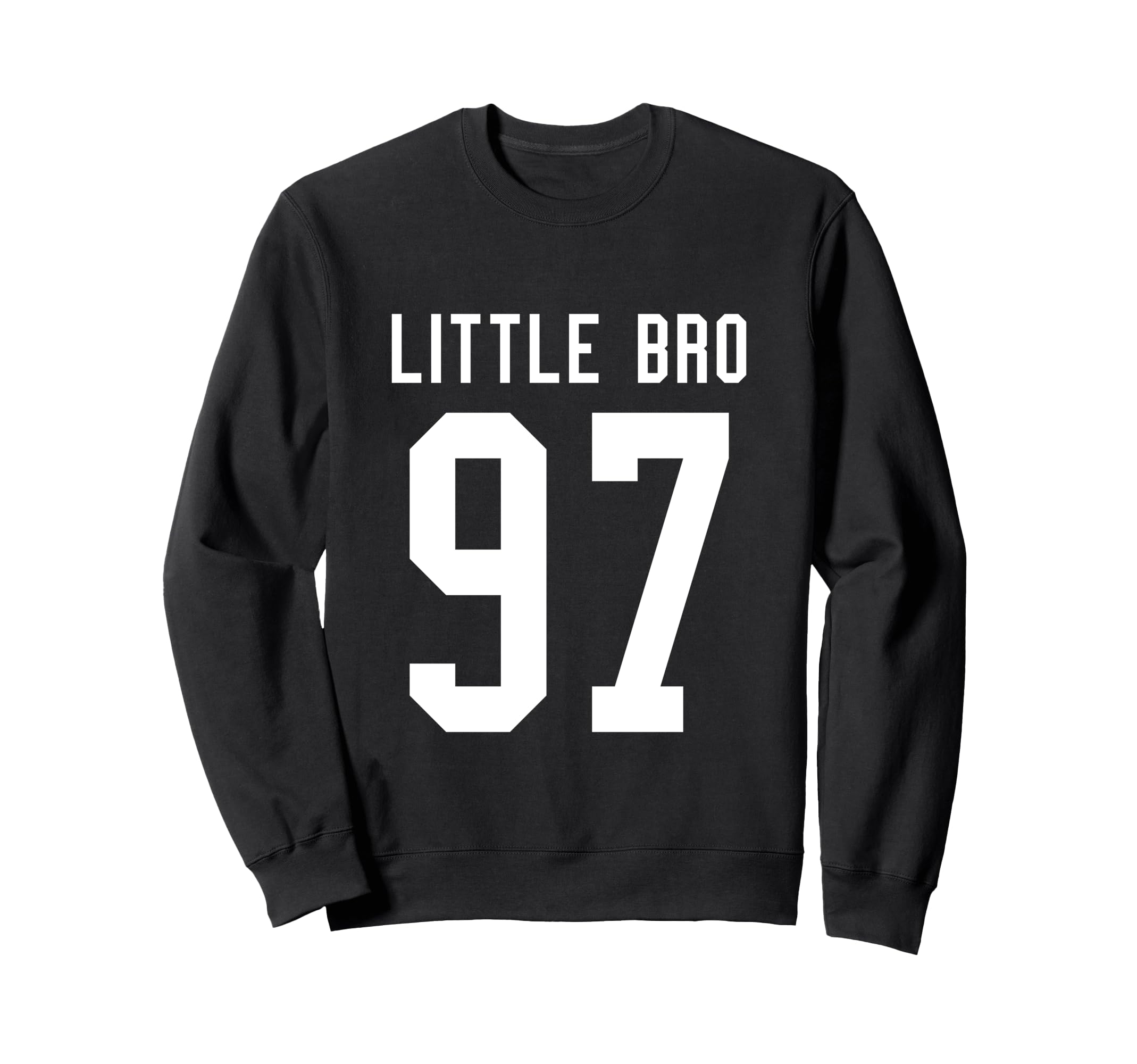 Number 97 Little Bro Biggest Fan Sweatshirt - Fun Novelty Design Unisex - T-Shirt, Sweatshirt, Hoodie