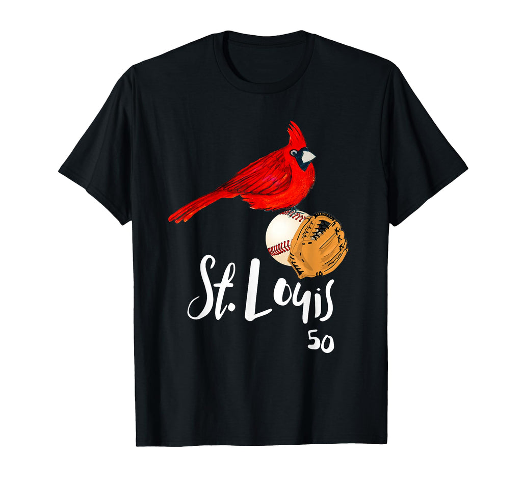 Saint Louis Red Cardinal Number 50 T-Shirt - Unique Graphic Unisex - T-Shirt, Sweatshirt, Hoodie