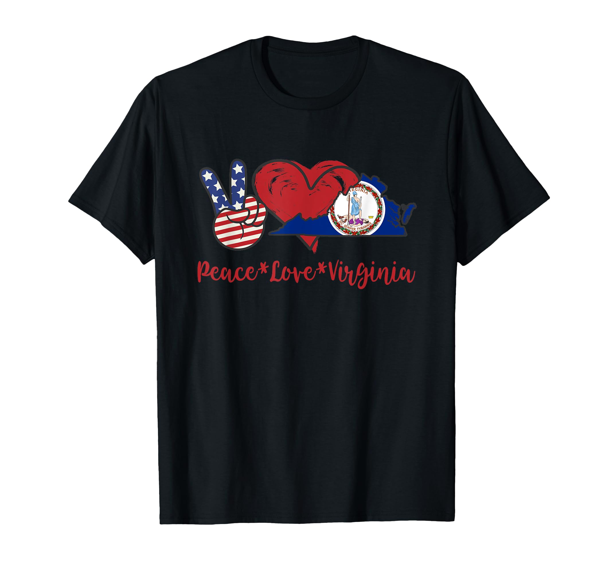 Peace Love Virginia T-Shirt - Minimalist Print Unisex - T-Shirt, Sweatshirt, Hoodie