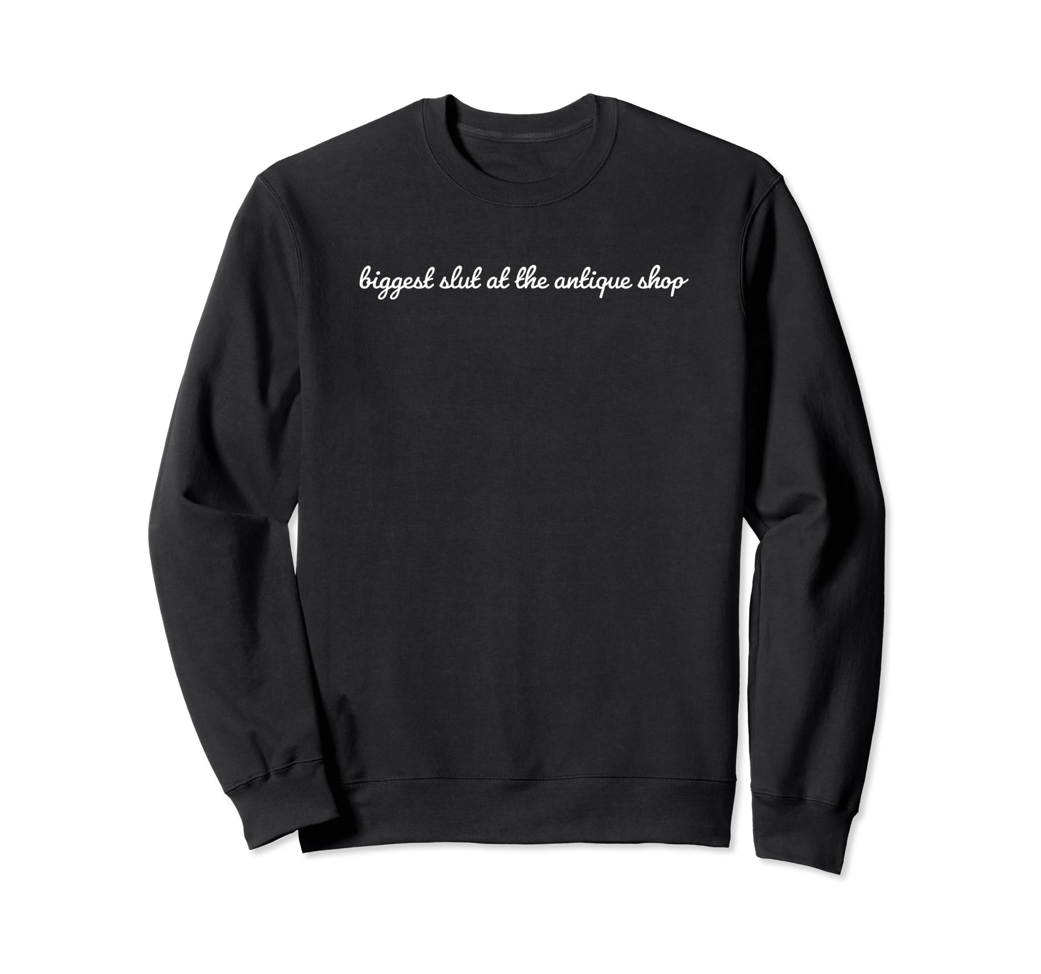 Biggest Slut Antique Shop Funny Y2K Sweatshirt - Fun Novelty Design Unisex - T-Shirt, Sweatshirt, Hoodie