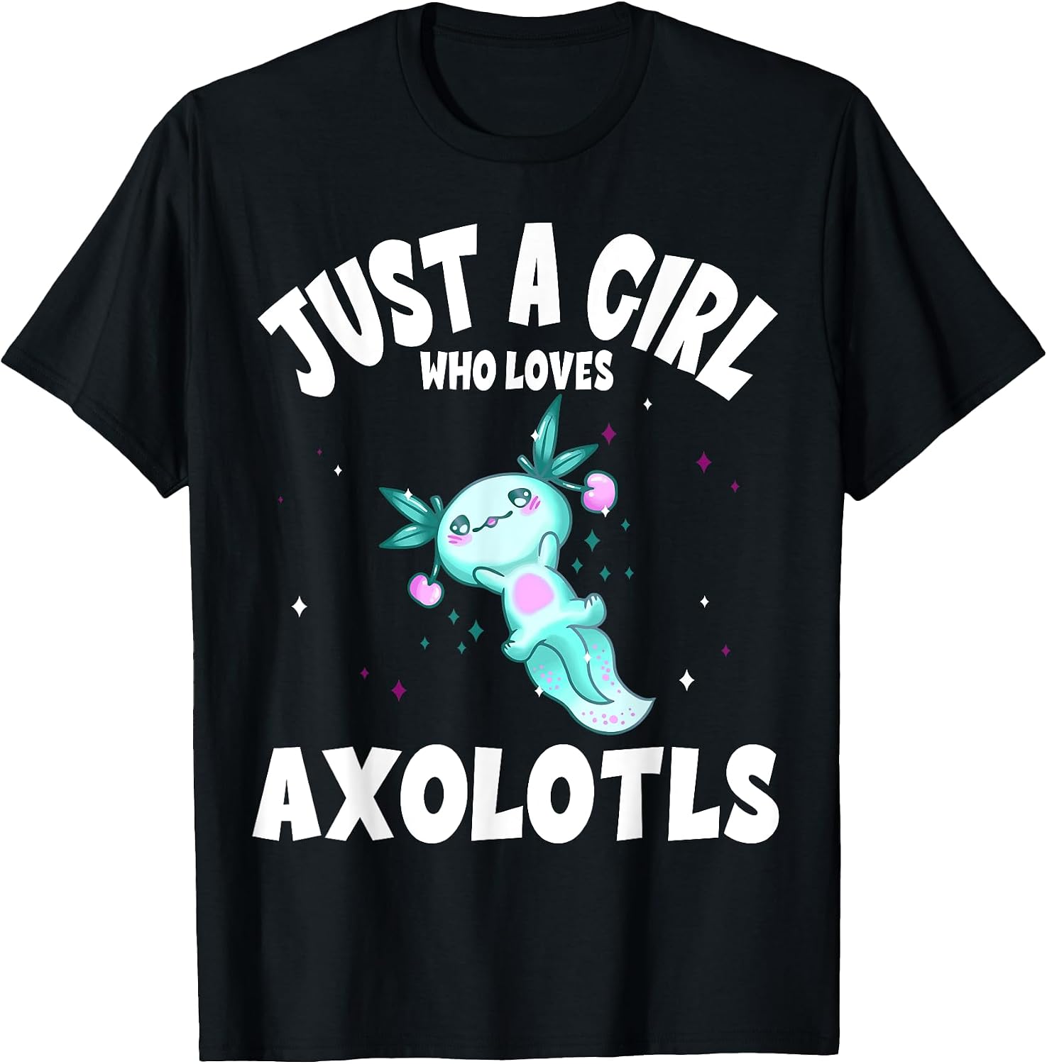 Cute Axolotl Kawaii Chibi Anime - Adult & Kids T-Shirts, Sweatshirts & Hoodies apparel design preview 1