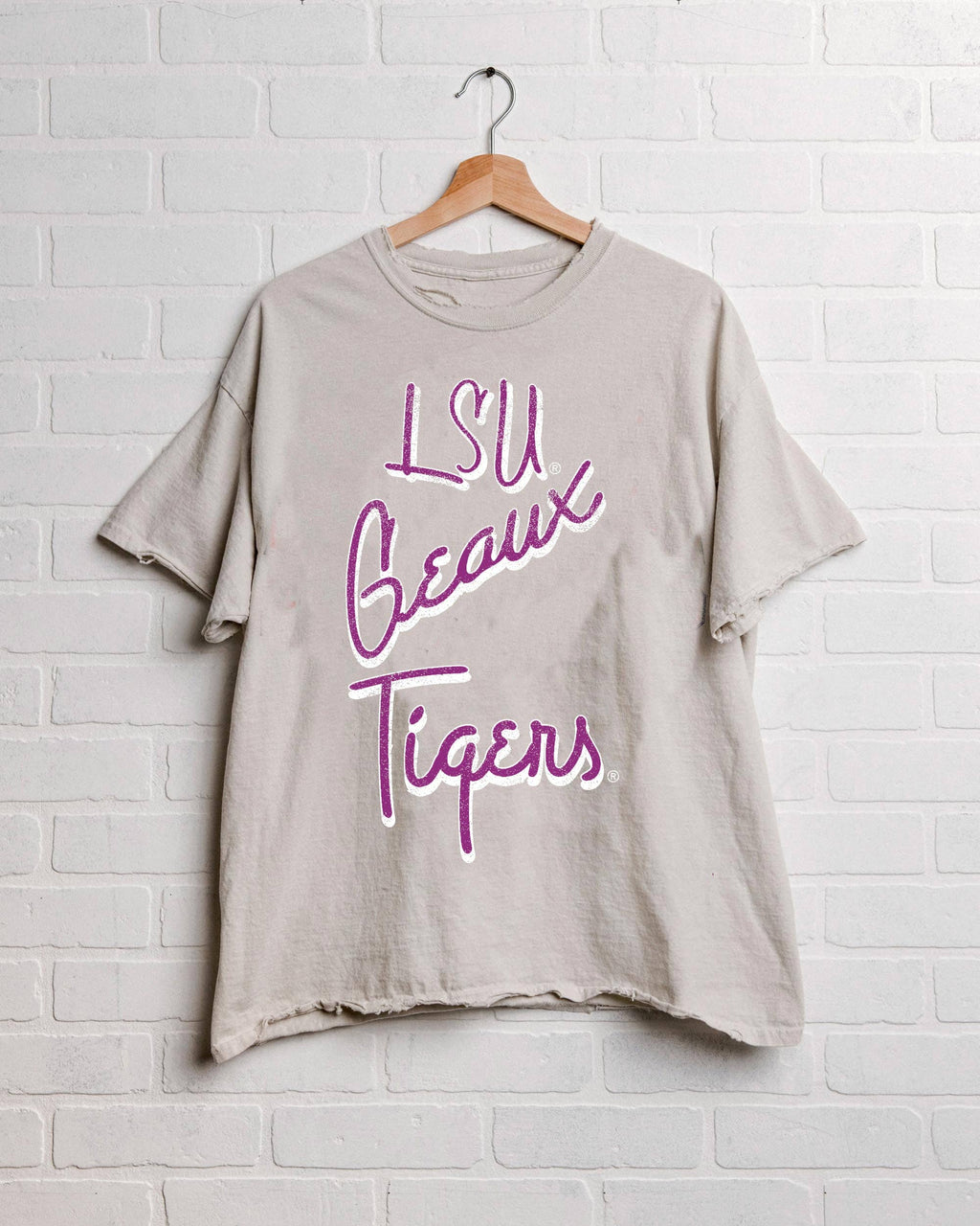 Lsu Geaux Tigers Beverly Gray Thrifted - Adult & Kids T-Shirts, Sweatshirts & Hoodies apparel design preview 1
