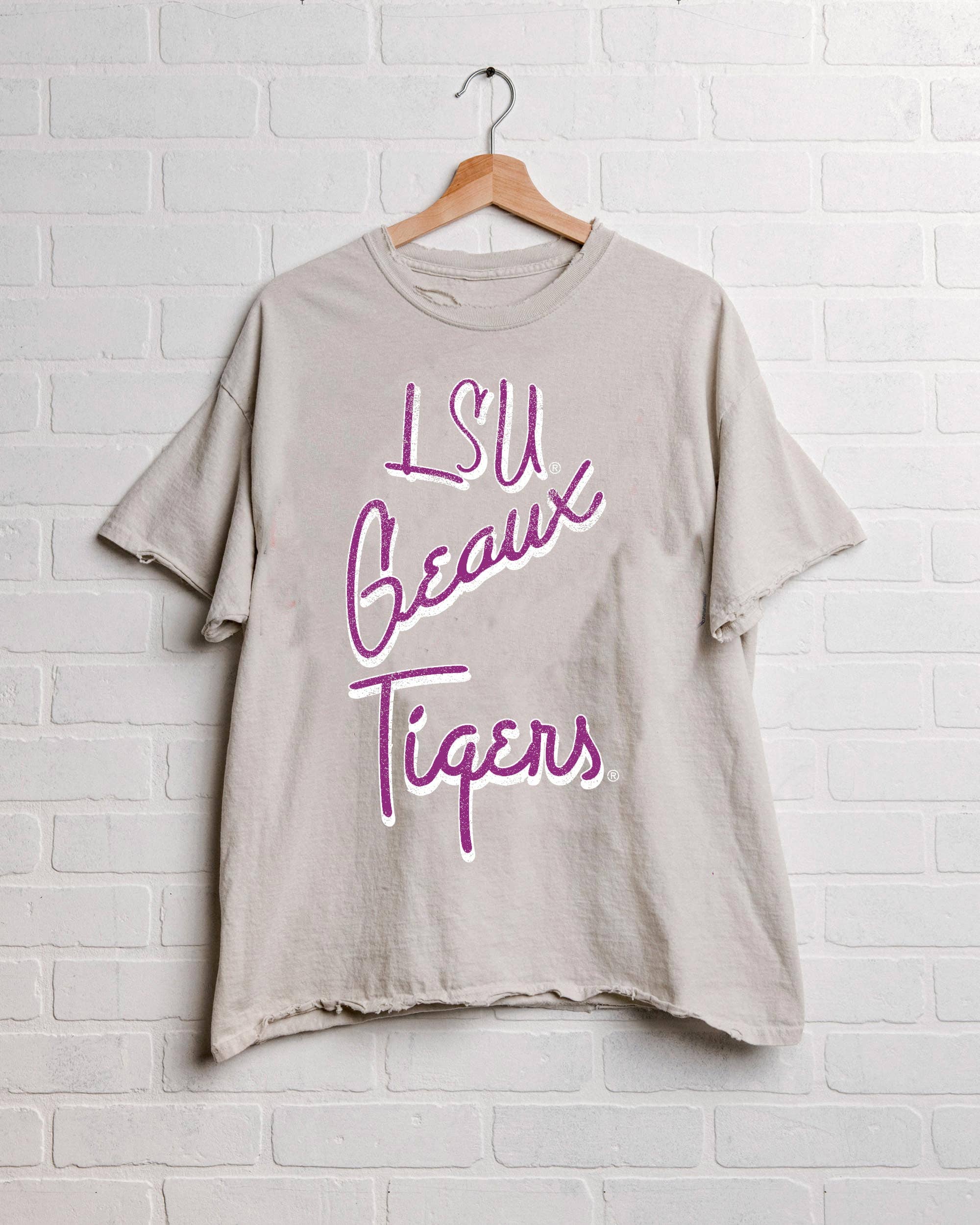 Lsu Geaux Tigers Beverly Gray Thrifted - Adult & Kids T-Shirts, Sweatshirts & Hoodies apparel design preview 1