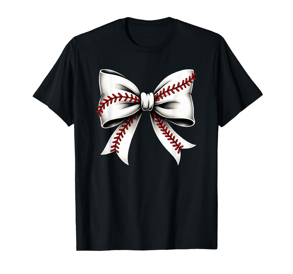 Baseball Coquette Bow Mommy T-Shirt - Minimalist Print Unisex - T-Shirt, Sweatshirt, Hoodie