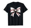 Baseball Coquette Bow Mommy T-Shirt - Minimalist Print Unisex - T-Shirt, Sweatshirt, Hoodie