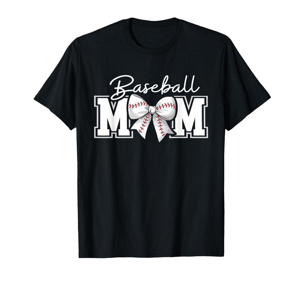 Baseball Coquette Bow Baseball Mom Game Day T-Shirt - Trendy Graphic Unisex - T-Shirt, Sweatshirt, Hoodie