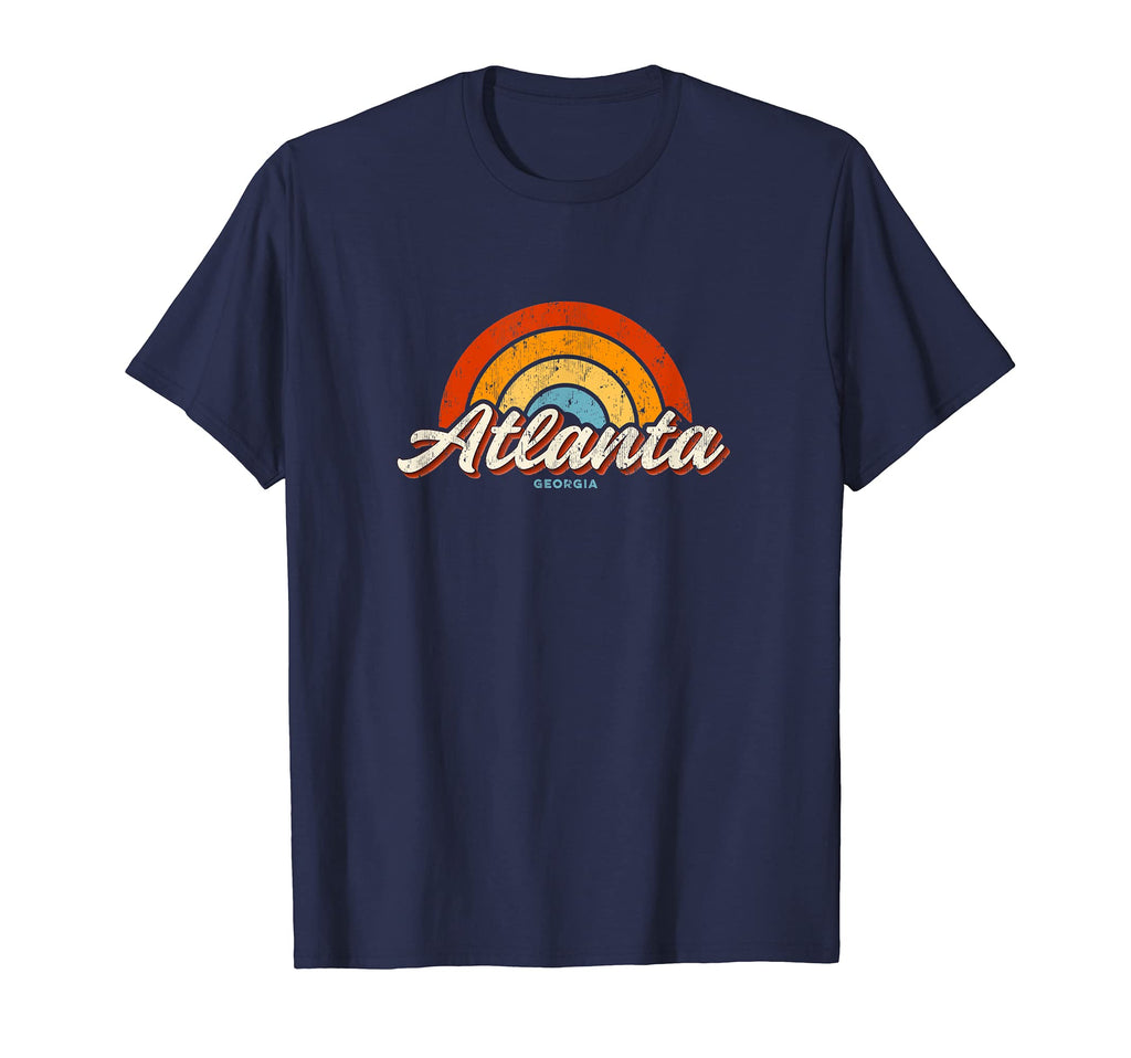 Atlanta Georgia Ga Rainbow 70S T-Shirt - Novelty Apparel Men Women - T-Shirt, Sweatshirt, Hoodie