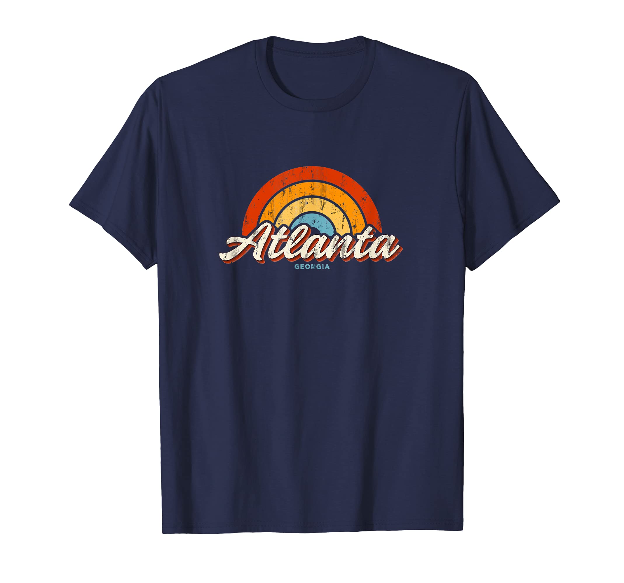 Atlanta Georgia Ga Rainbow 70S T-Shirt - Novelty Apparel Men Women - T-Shirt, Sweatshirt, Hoodie
