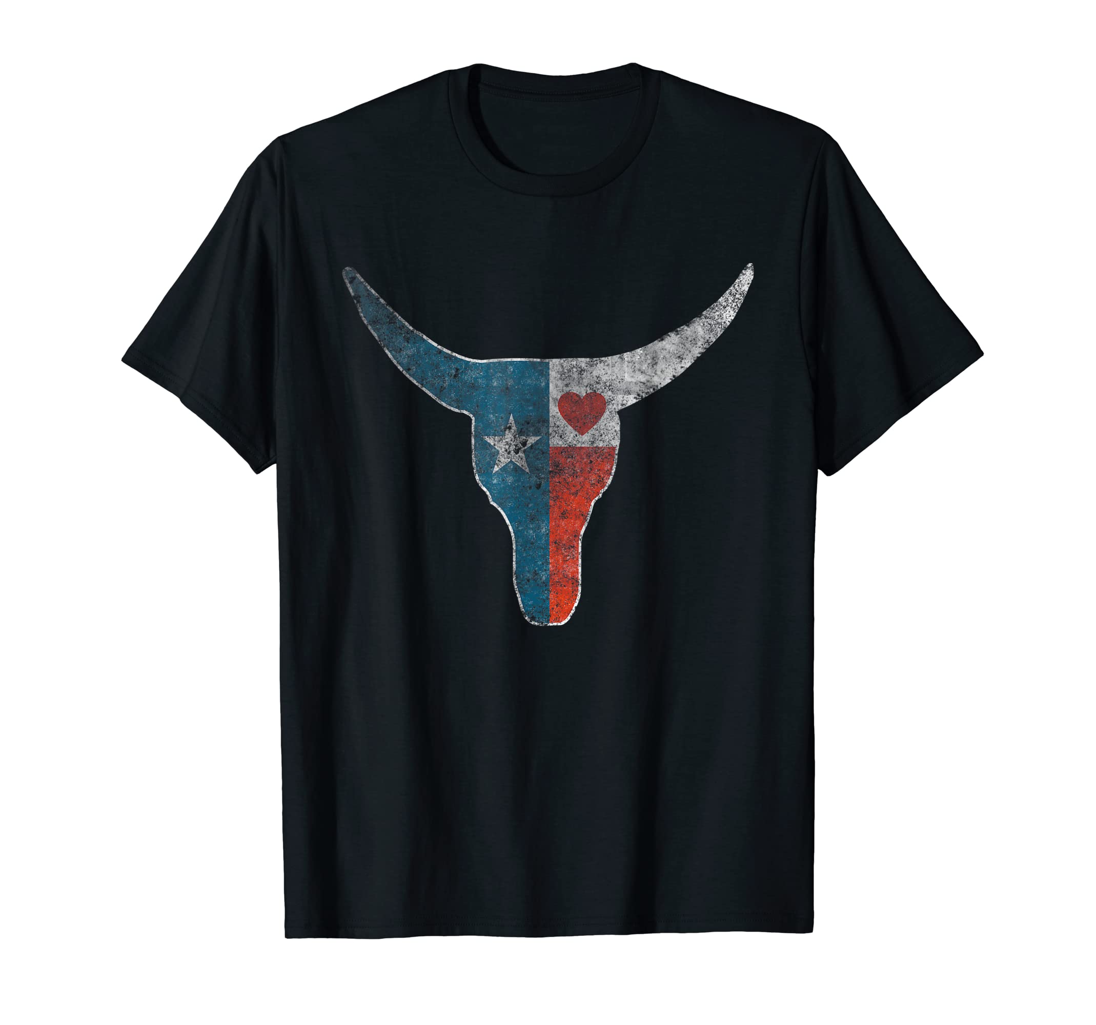 Texas Longhorn Flag Cowboy Souvenir T-Shirt - Fun Novelty Design Men Women - T-Shirt, Sweatshirt, Hoodie