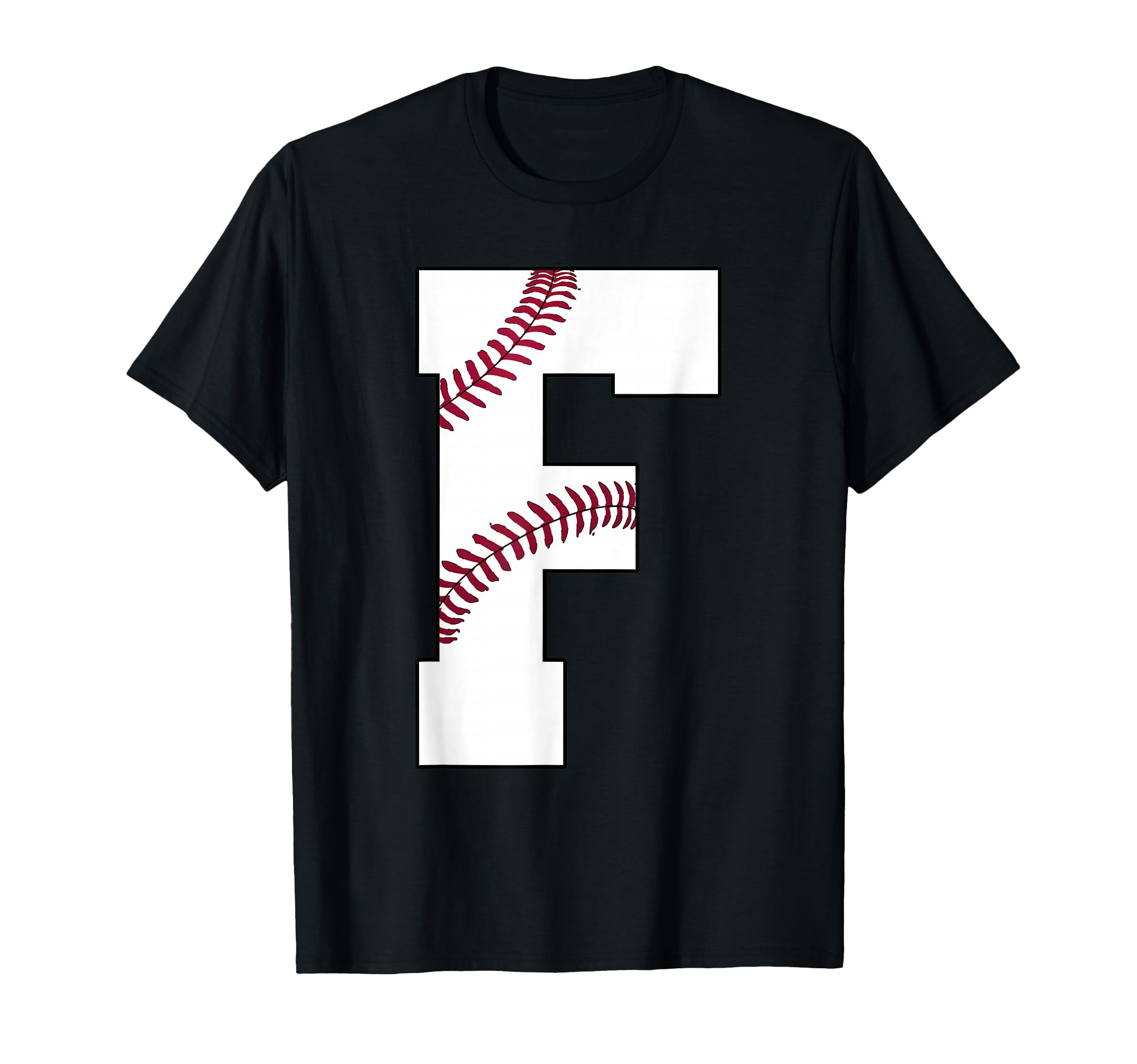 F Baseball Initial Personalized Letter T-Shirt - Trendy Graphic Unisex - T-Shirt, Sweatshirt, Hoodie