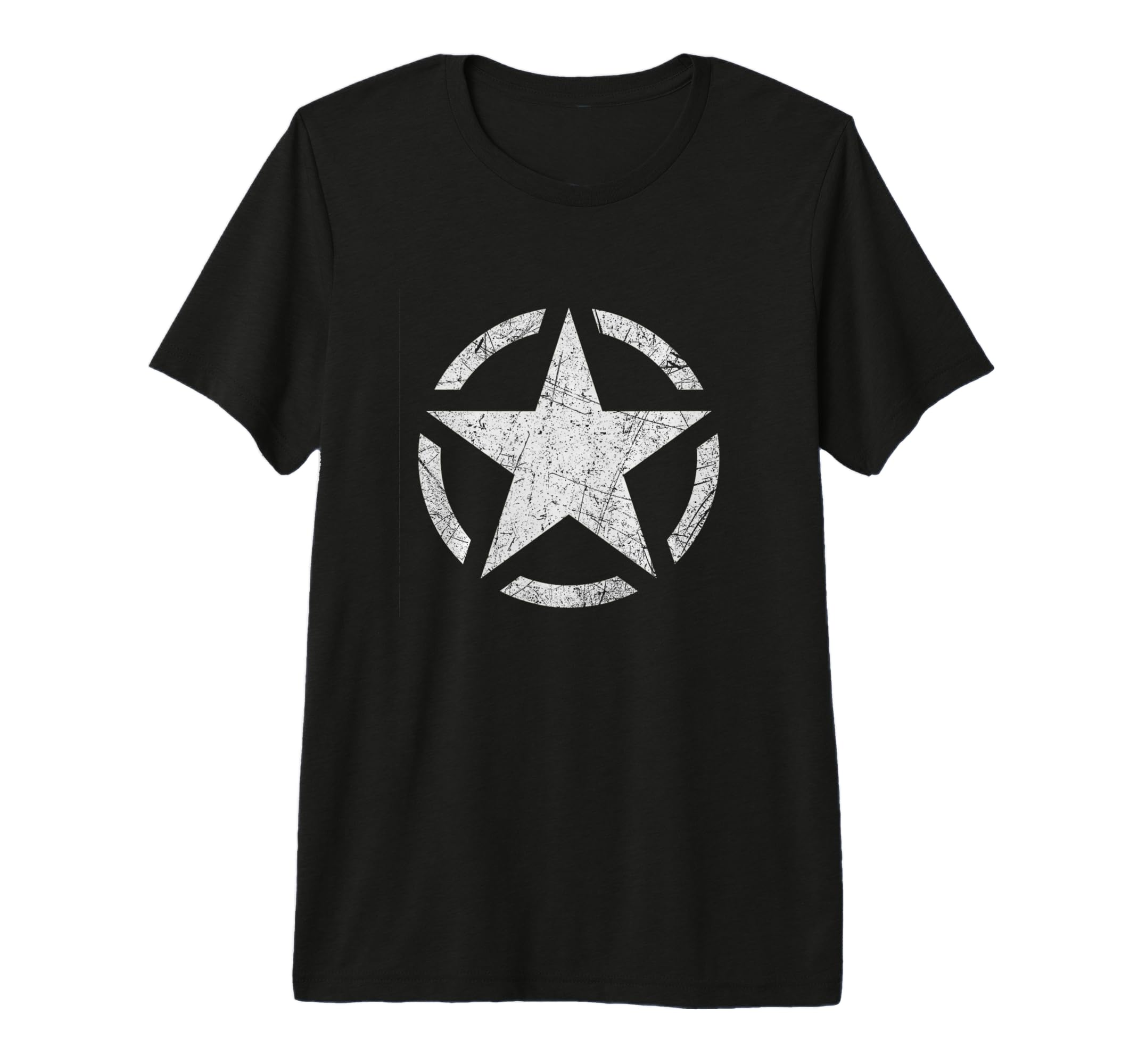 Distressed Wwii Us Army Star T-Shirt - Minimalist Print for Adults - T-Shirt, Sweatshirt, Hoodie