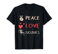 Skunk Skunk Peace Love Skunks T-Shirt - Custom Art Print for Adults - T-Shirt, Sweatshirt, Hoodie