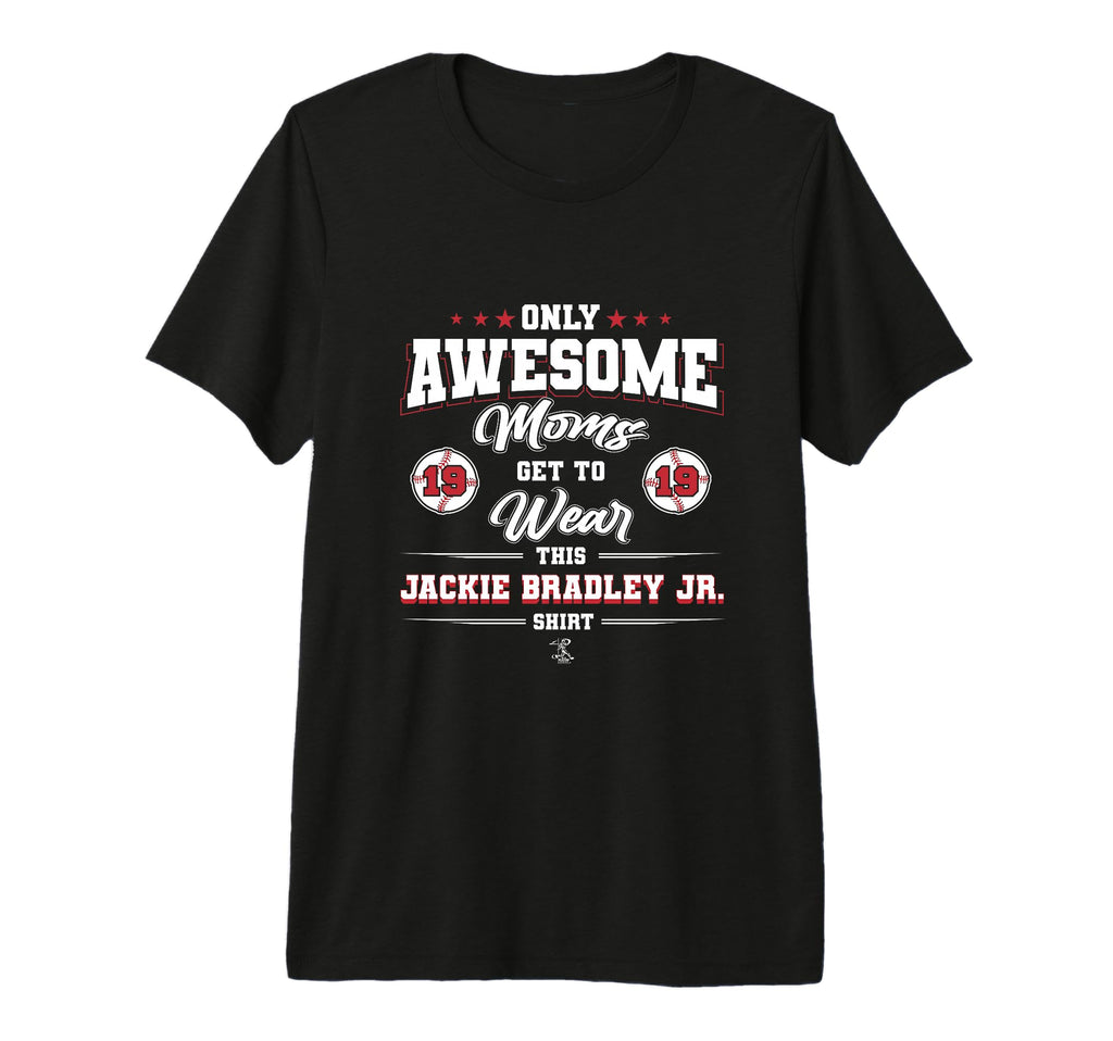 Jackie Bradley Jr Awesome Moms Tri T-Shirt - Novelty Apparel Men Women - T-Shirt, Sweatshirt, Hoodie