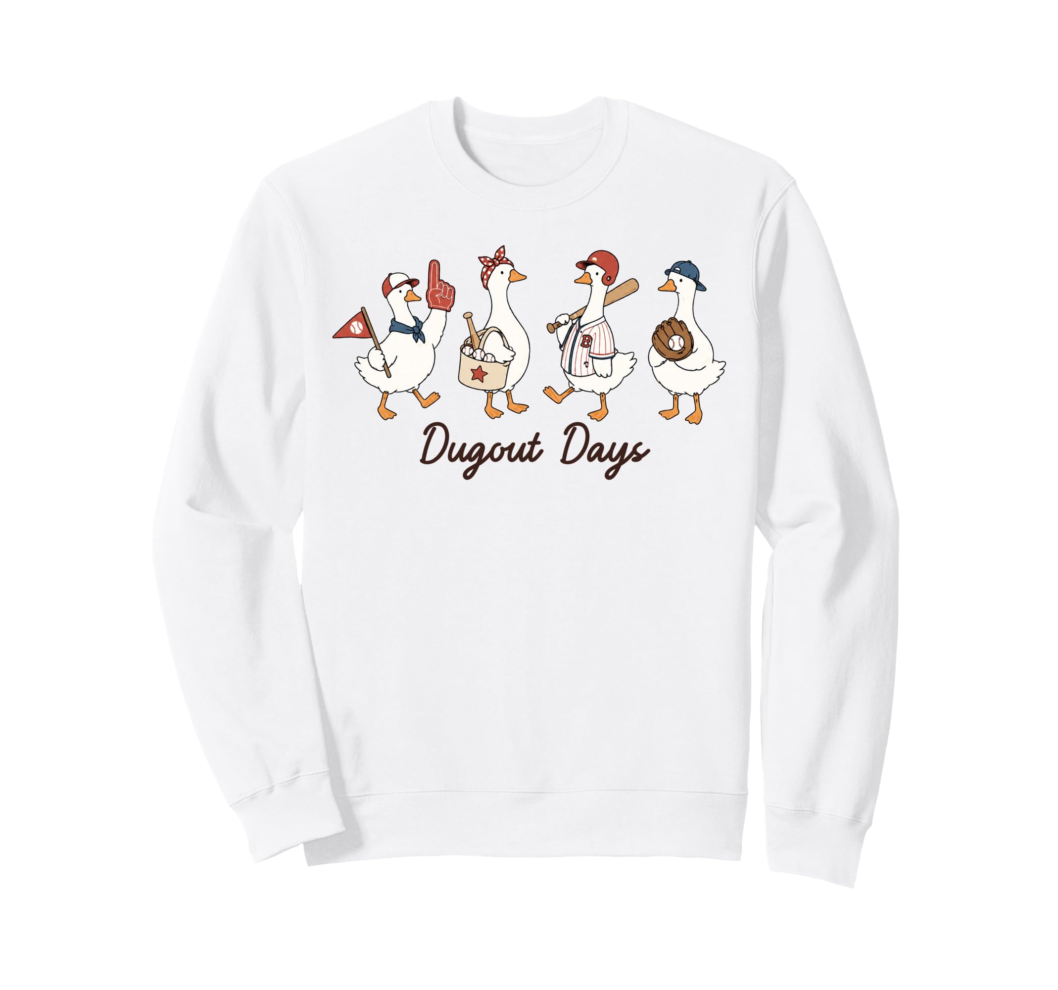 Baseball Mom Silly Goose Game Day Sweatshirt - Custom Art Print for Adults - T-Shirt, Sweatshirt, Hoodie