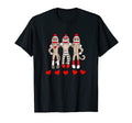 Sock Monkey Happy Valentines Day Heart T-Shirt - Custom Art Print Unisex - T-Shirt, Sweatshirt, Hoodie