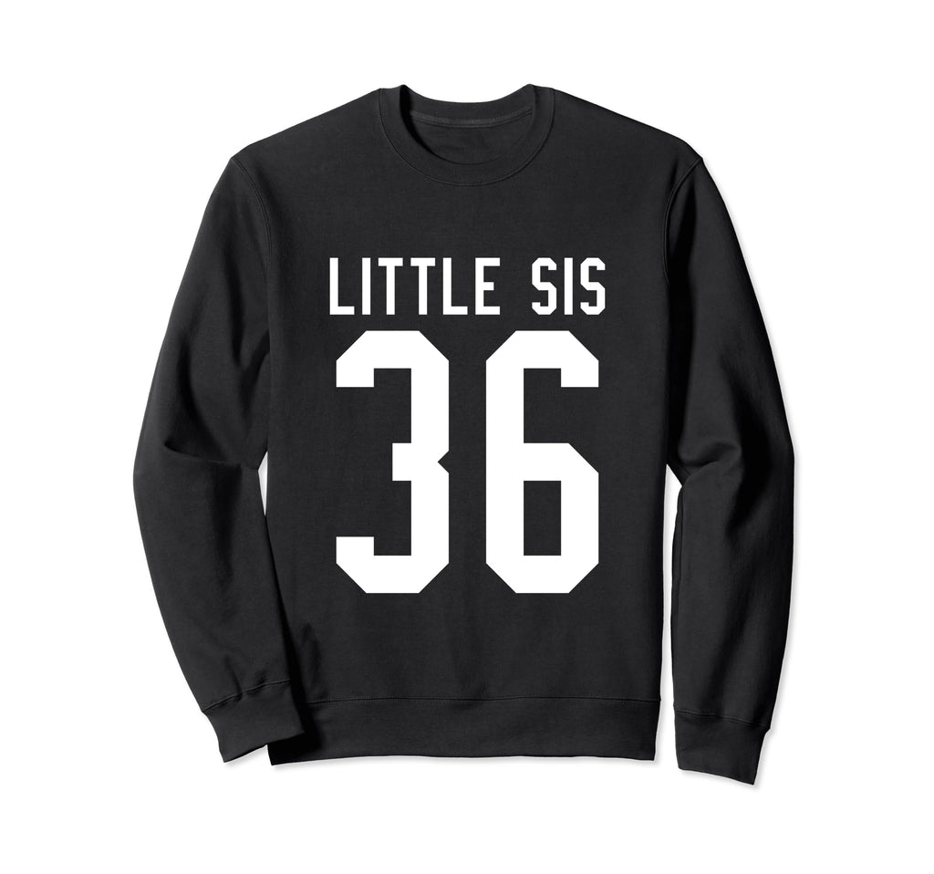 Number 36 Little Sis Biggest Fan Sweatshirt - Aesthetic Graphic Unisex - T-Shirt, Sweatshirt, Hoodie
