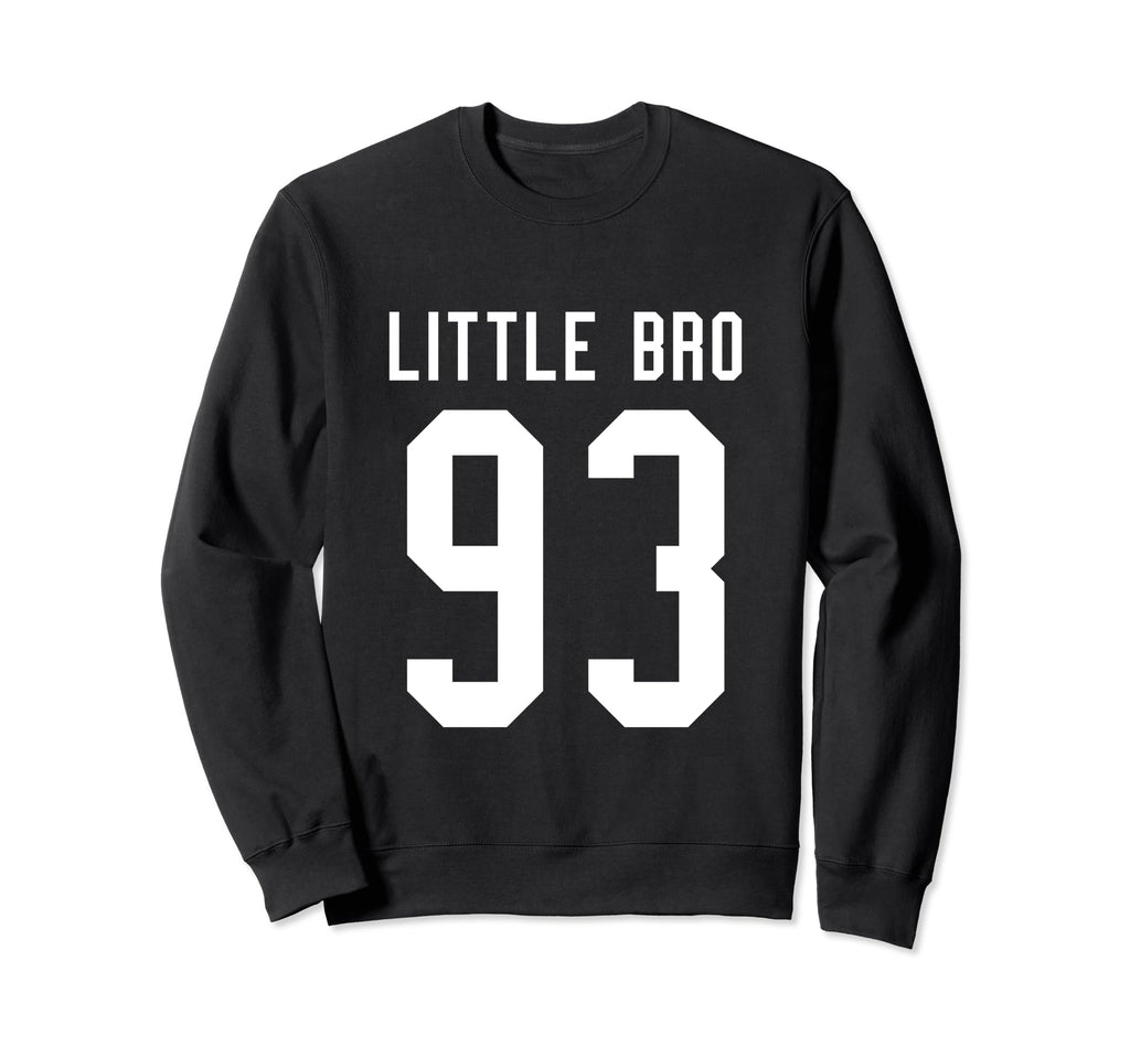 Number 93 Little Bro Biggest Fan Sweatshirt - Casual Everyday Wear Unisex - T-Shirt, Sweatshirt, Hoodie