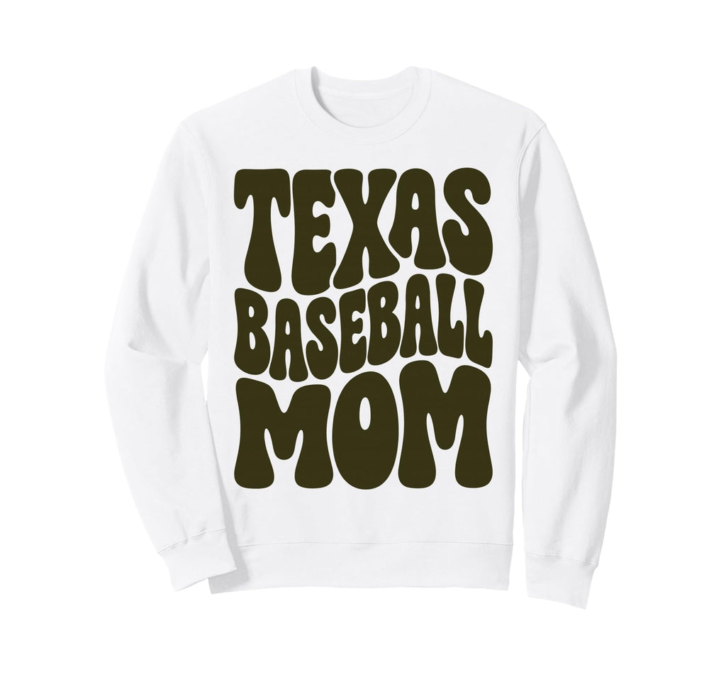 Minimalist Olive Texas Baseball Sweatshirt - Custom Art Print for Adults - T-Shirt, Sweatshirt, Hoodie