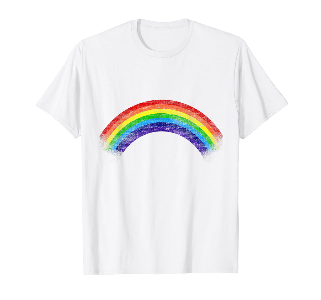 Distressed Rainbow 80S Eighties T-Shirt - Aesthetic Graphic Unisex - T-Shirt, Sweatshirt, Hoodie