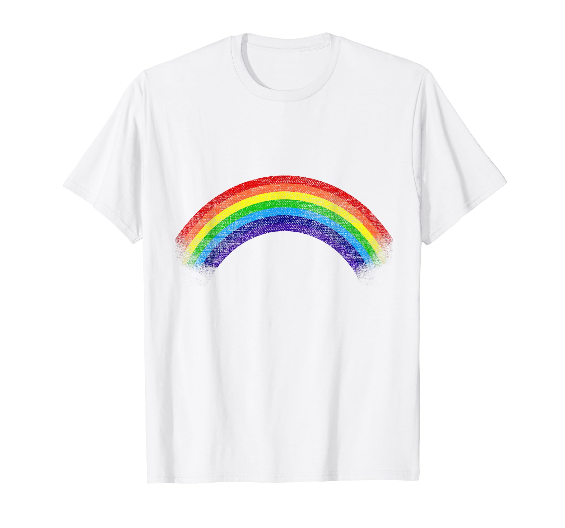 Distressed Rainbow 80S Eighties T-Shirt - Aesthetic Graphic Unisex - T-Shirt, Sweatshirt, Hoodie