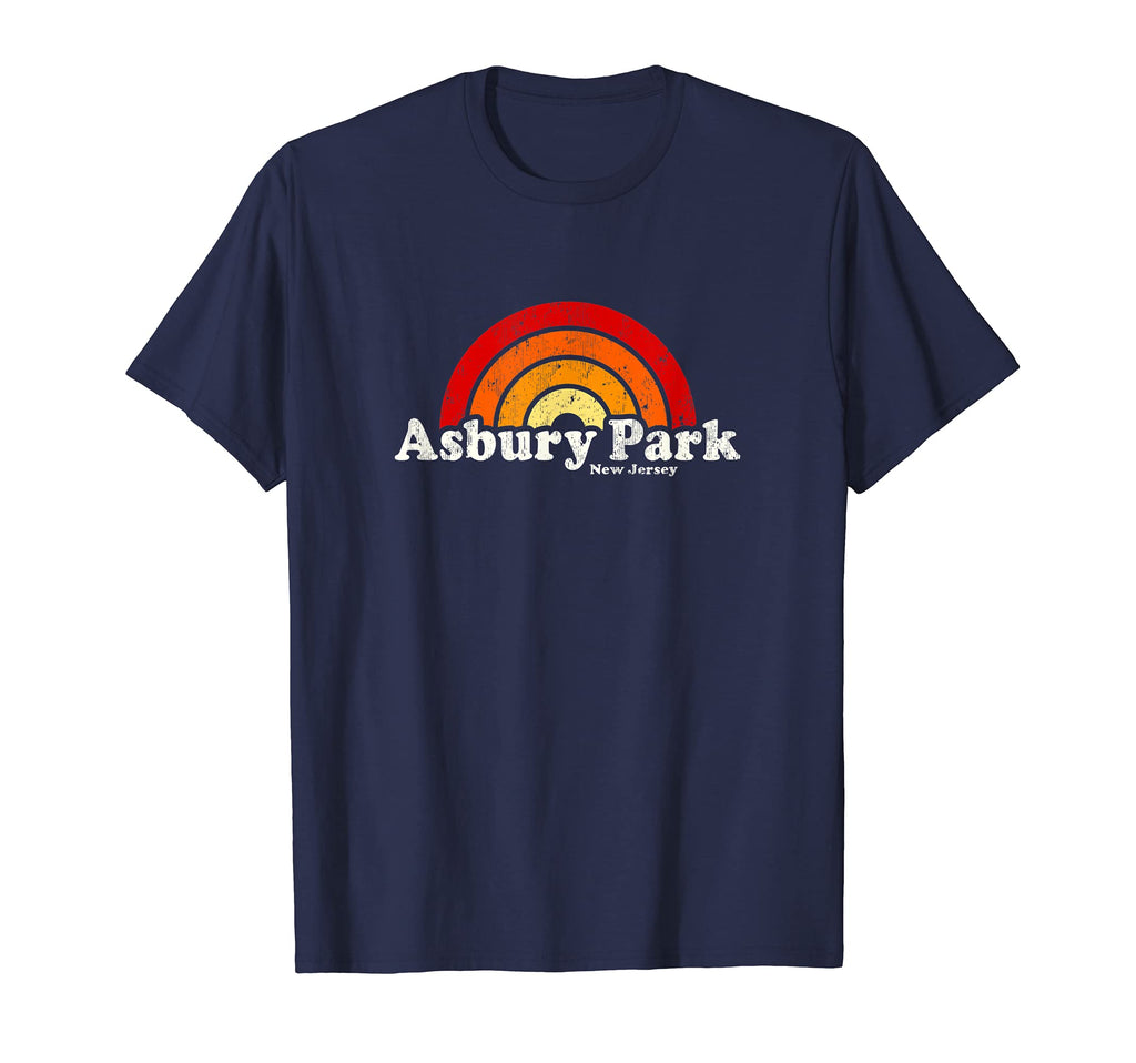 Asbury Park New Jersey Nj 70S Rainbow T-Shirt - Minimalist Print Men Women - T-Shirt, Sweatshirt, Hoodie