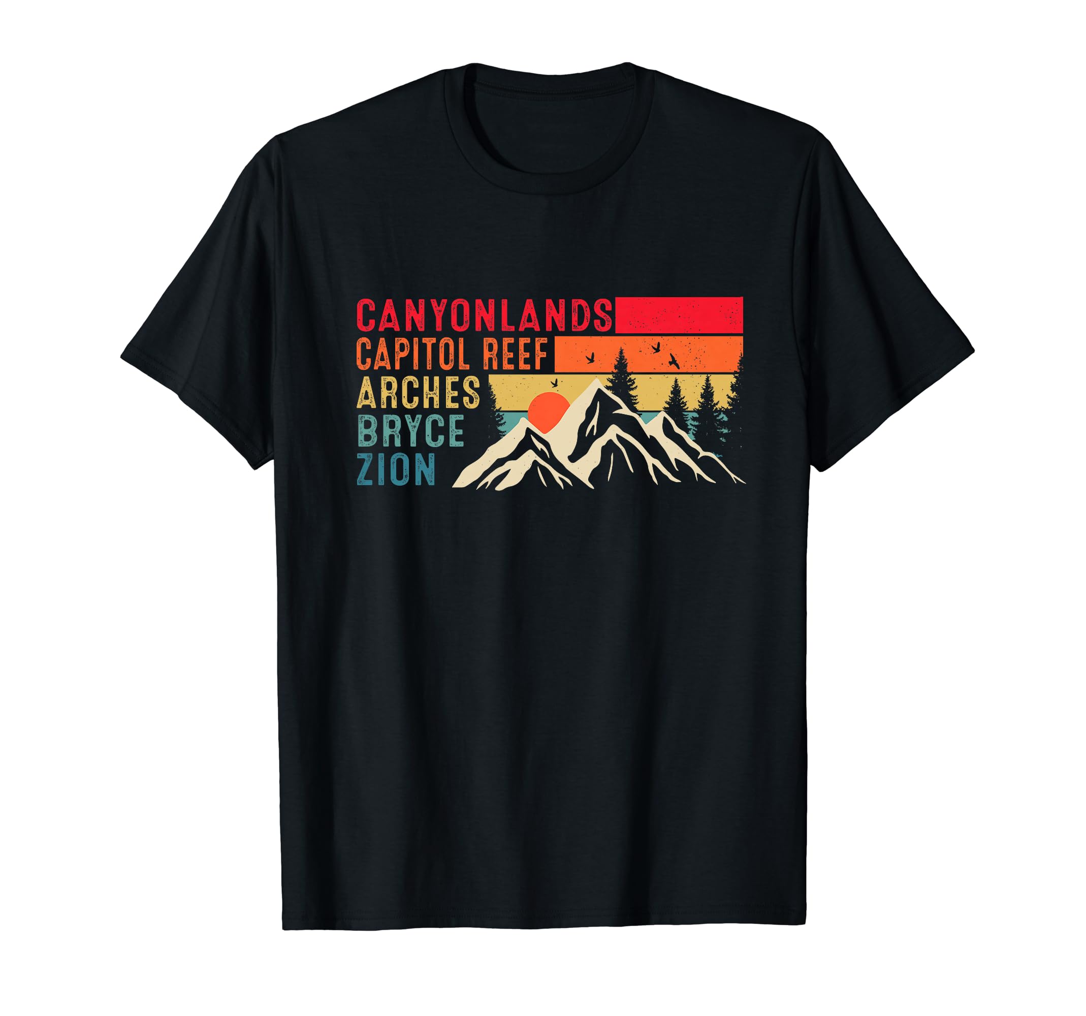Moab Souvenir Big 5 Utah Mighty Five T-Shirt - Fun Novelty Design Unisex - T-Shirt, Sweatshirt, Hoodie