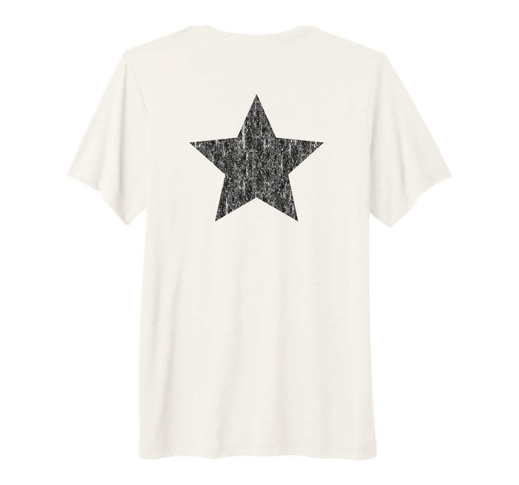 Star Distressed Grunge Red Tri Blend T-Shirt - Casual Everyday Wear Unisex - T-Shirt, Sweatshirt, Hoodie