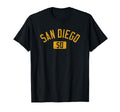 San Diego Sd Arched Text Distressed T-Shirt - Streetwear Style Men Women - T-Shirt, Sweatshirt, Hoodie