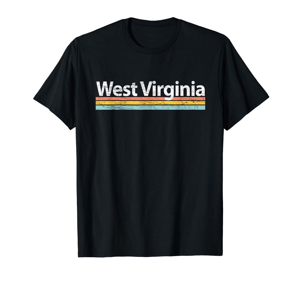 West Virginia Worn Stripes T-Shirt - Graphic Print for Adults - T-Shirt, Sweatshirt, Hoodie