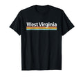 West Virginia Worn Stripes T-Shirt - Graphic Print for Adults - T-Shirt, Sweatshirt, Hoodie