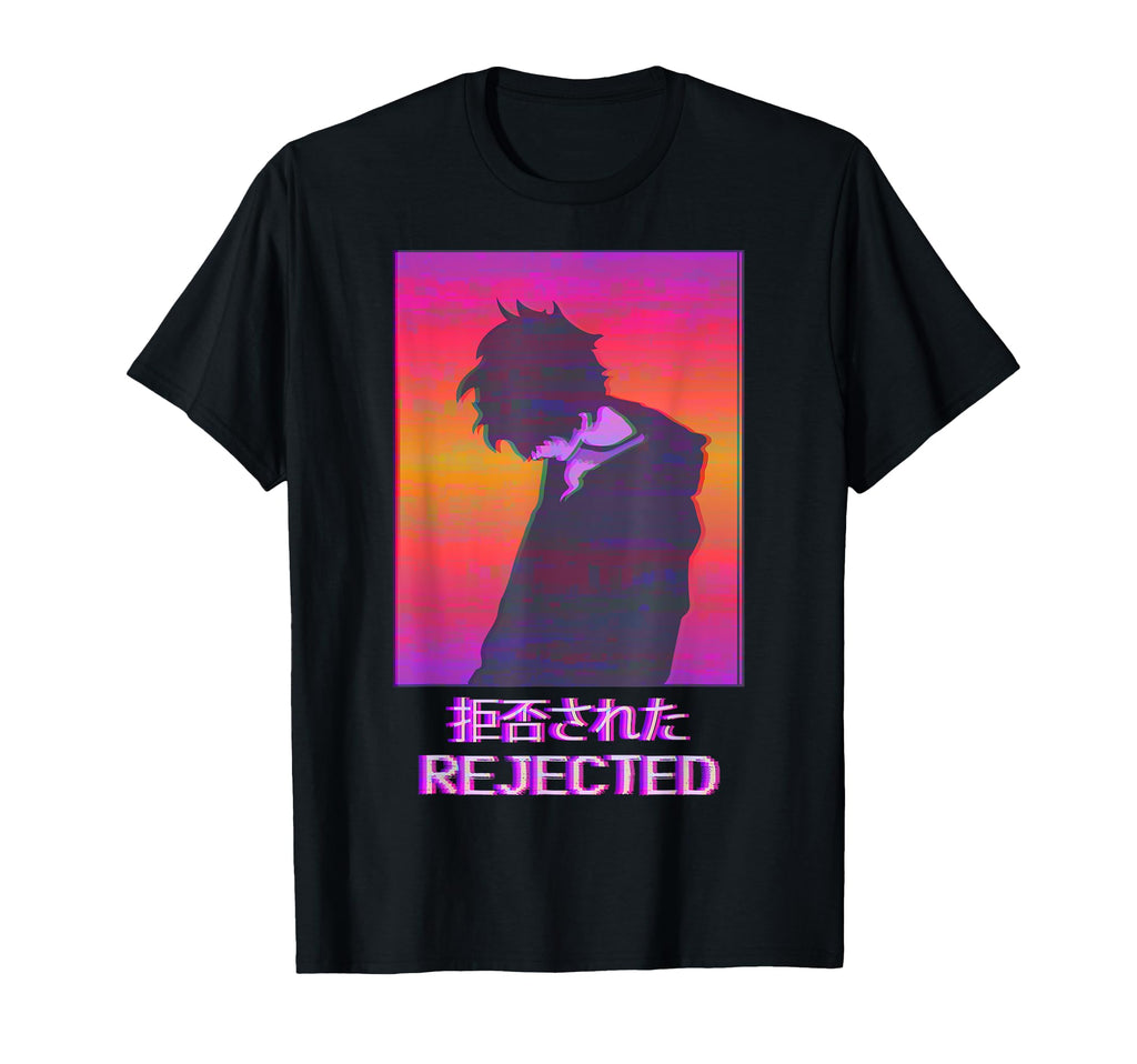 Sad Anime Emo Japanese Vaporwave T-Shirt - Aesthetic Graphic Unisex - T-Shirt, Sweatshirt, Hoodie