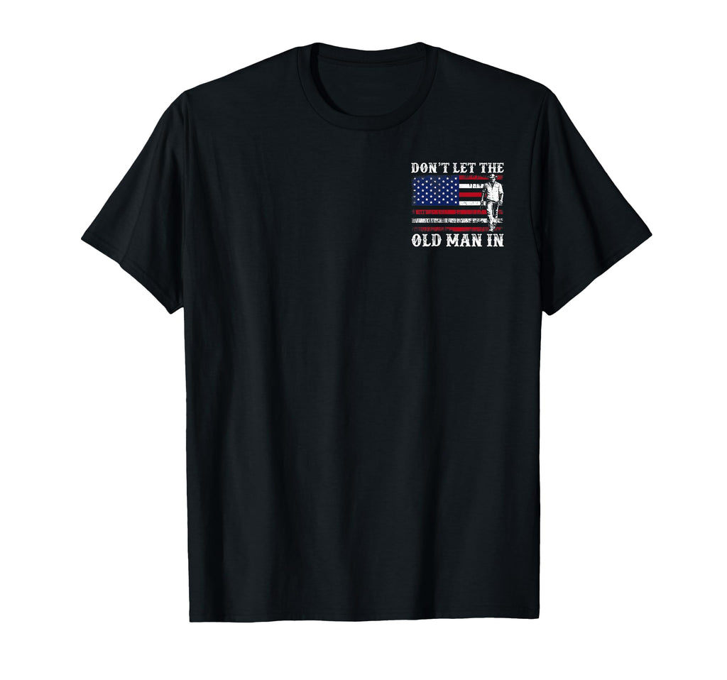Dont Let Old Cowboy Us Flag T-Shirt - Minimalist Print Unisex - T-Shirt, Sweatshirt, Hoodie