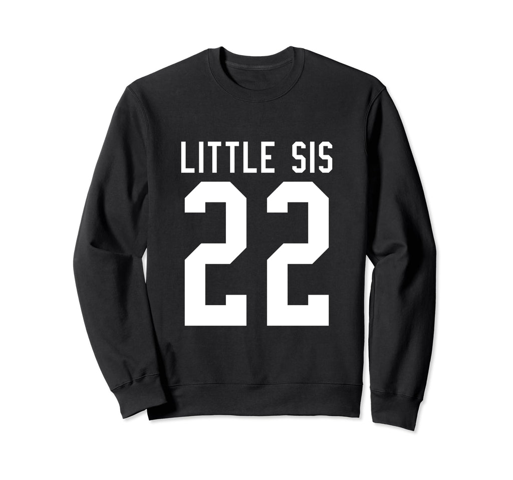 Number 22 Little Sis Biggest Fan Sweatshirt - Minimalist Print Unisex - T-Shirt, Sweatshirt, Hoodie