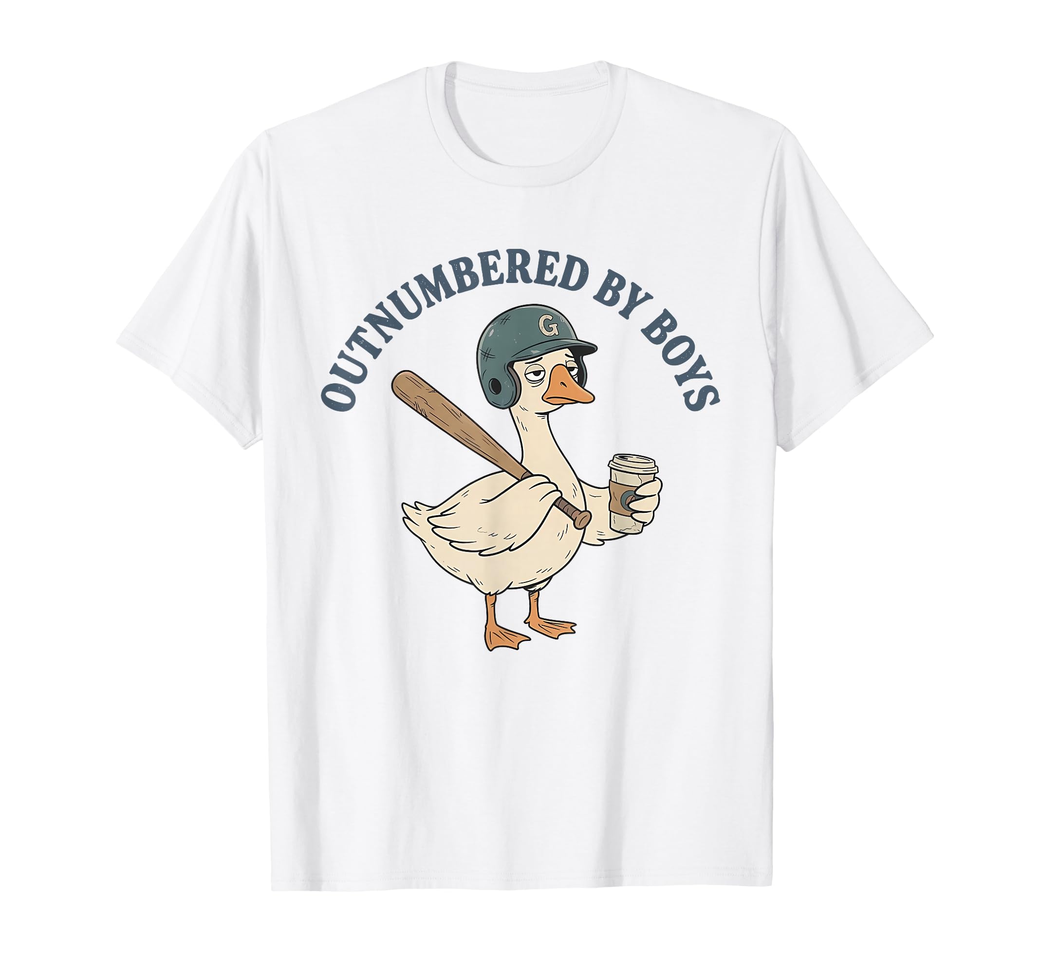 Outnumbered Baseball Mom Funny Goose T-Shirt - Fun Novelty Design Men Women - T-Shirt, Sweatshirt, Hoodie